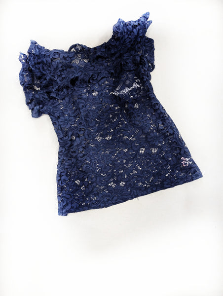 TT21  Lace ruffle  top