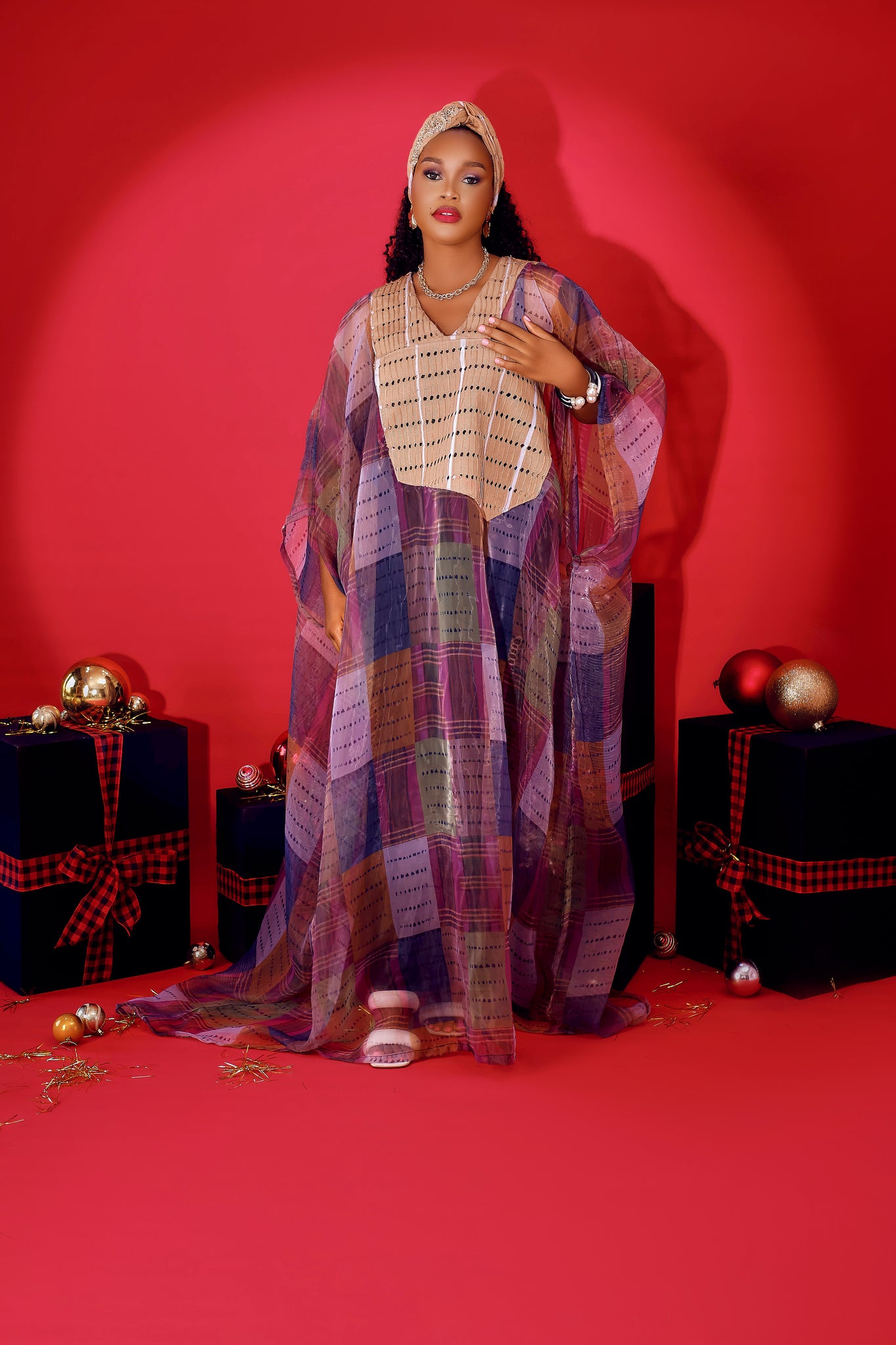 Alina Aso oke and Organza Boubou