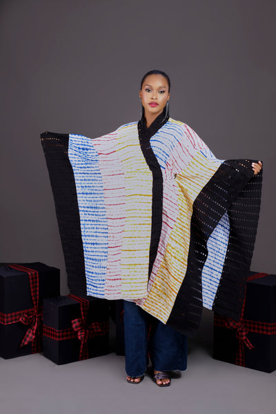 Ivana Adire cape jacket