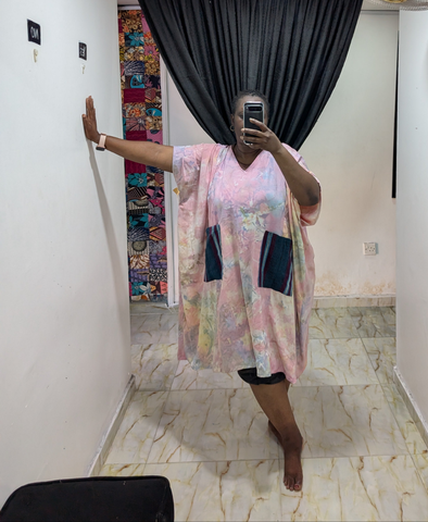 T12 Batik Agbada with aso oke