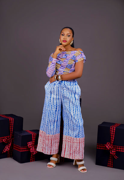 Nayeli Adire cropped pants set