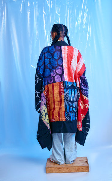 Wamiri Adire cape jacket